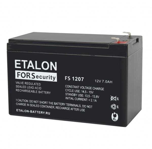 Аккумулятор  ETALON FS (12В/7.0Ач) от магазина Капитан